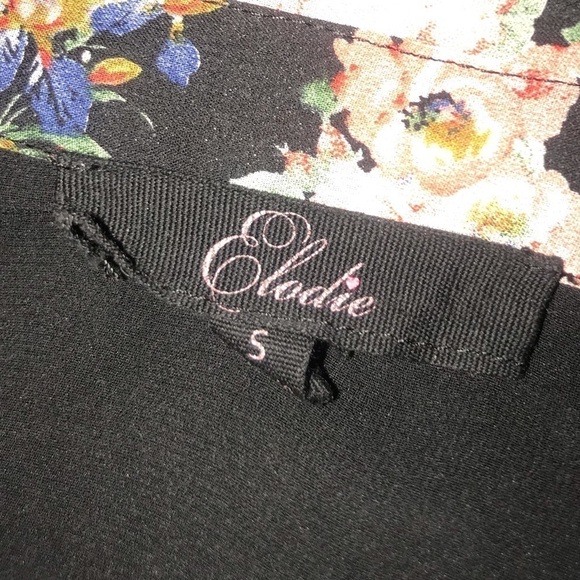 ELODIE ANTHROPOLOGIE SMALL SHEER BLACK LONG SLEEVED Blouse - Picture 4 of 6